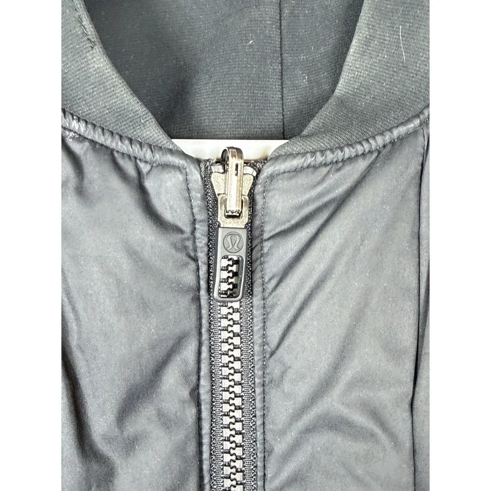 Lululemon About Face Bomber Jacket Men Reversible Down Puffer Black XL Palm deco